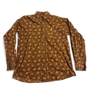 Cinch Men's Brown Paisley Button Down Shirt